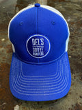 Del's logo snap back trucker hat
